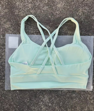 Comfortabele Sports BH met Push-Up Effect en Kruisbanden - Hoge Ondersteuning voor Yoga & Fitness
