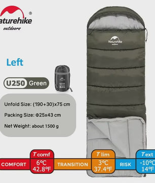 Naturehike Ultralichte 4-Seizoenen Slaapzak - Waterdicht & Comfortabel voor Outdoor Avonturen