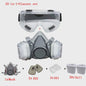 Half Gelaat Stofmasker Set met 503 Deeltjesfilters en Veiligheidsbril - Ideaal voor Industrie, Verfspuiten en Slijpen