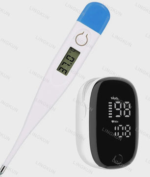 Digitale Medische Thermometer & Vinger Pulse Oximeter - Betrouwbare Lichaamstemperatuur & Zuurstofmeting