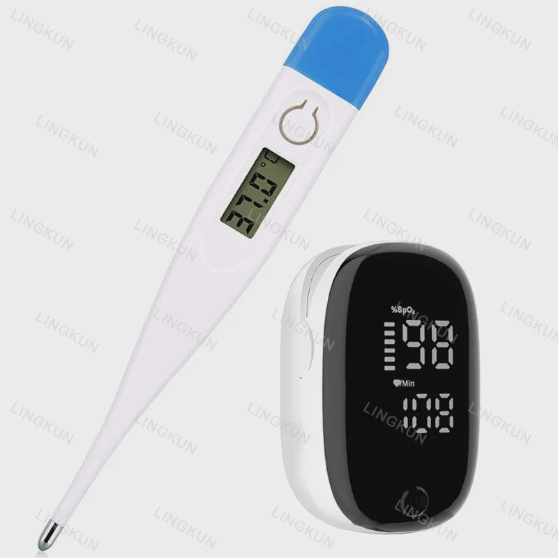 Digitale Medische Thermometer & Vinger Pulse Oximeter - Betrouwbare Lichaamstemperatuur & Zuurstofmeting