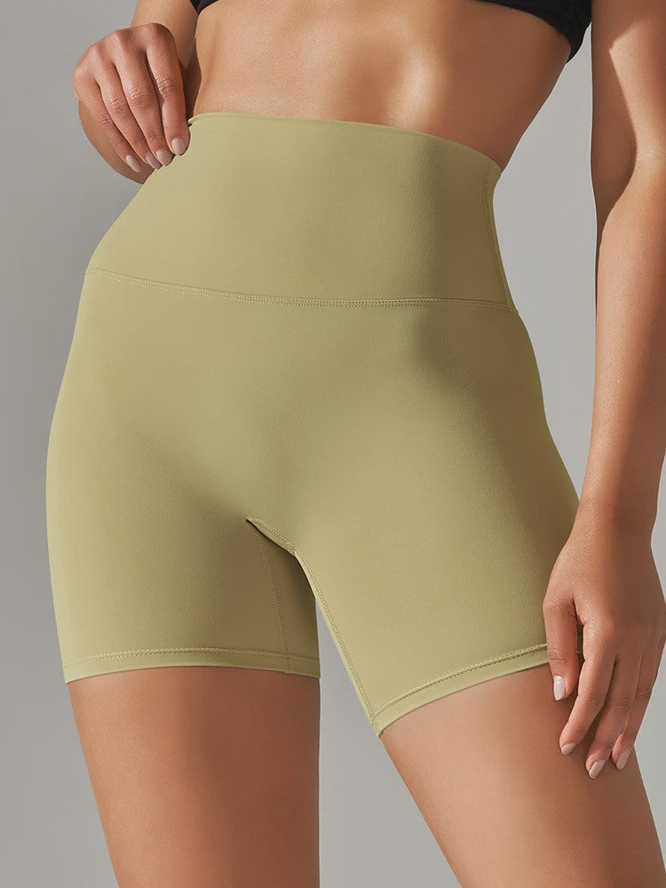 Dames Sportshorts Hoge Taille Squat Proof - Sneldrogend voor Yoga, Fitness & Fietsen