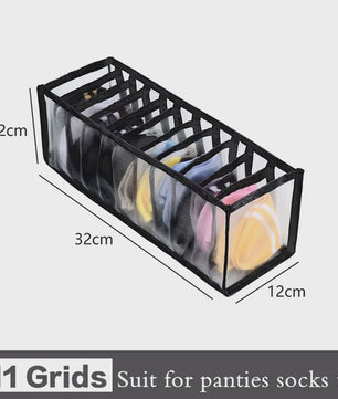 Opvouwbare Lade Organizer Set voor Ondergoed, Sokken en BH's - Mesh Opbergdozen