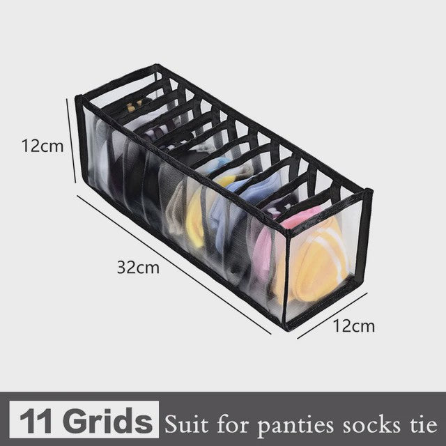 Opvouwbare Lade Organizer Set voor Ondergoed, Sokken en BH's - Mesh Opbergdozen