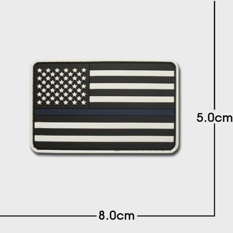 3D PVC Vlag Patches - Rubberen Militaire Emblemen met Klittenband