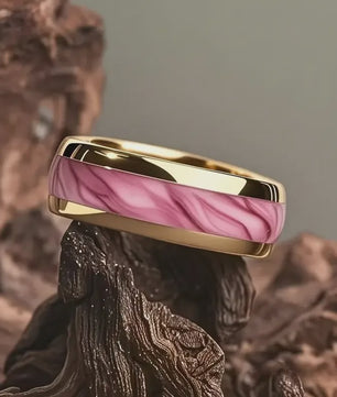 Luxe Groene Kristalstenen Ringen voor Mannen - 8mm Roestvrij Staal Trouwband