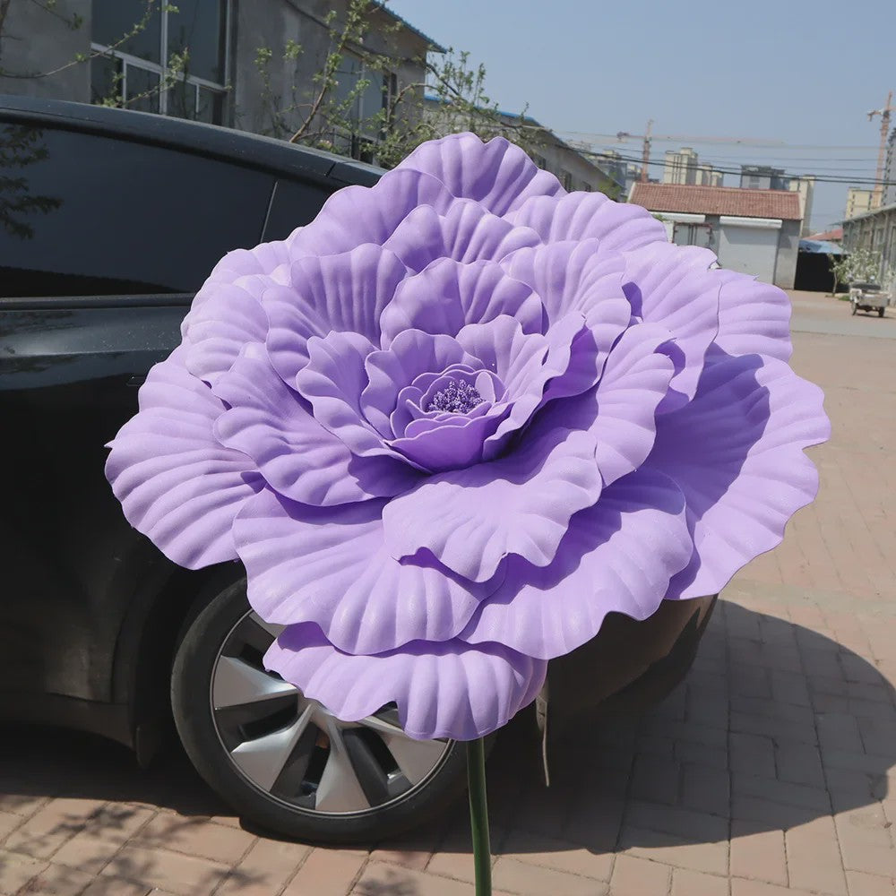 Grote Kunstbloem Pioenroos - 80cm Diameter - Decoratie voor Feesten, Evenementen & Bruiloften