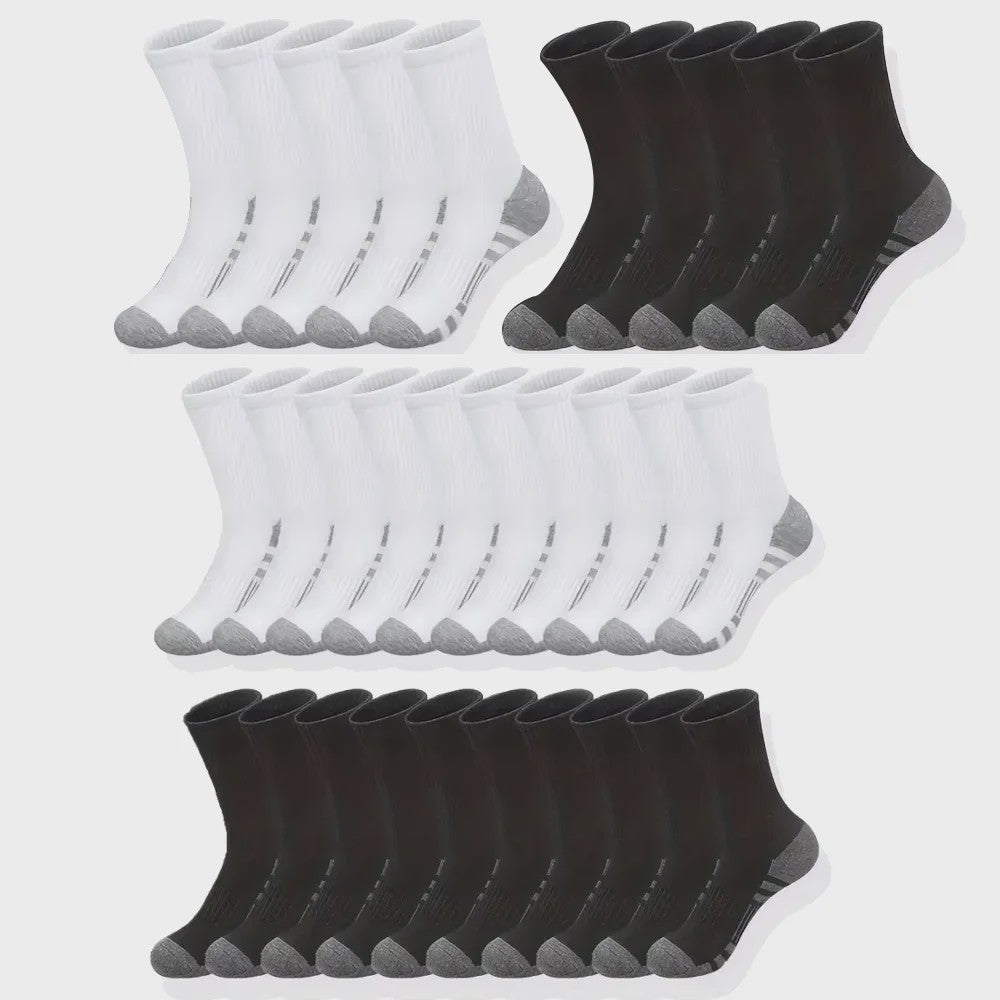Heren Sportsokken (10/30 paar) - Ademend, Zweetabsorberend & Comfortabel voor Zomer & Sport
