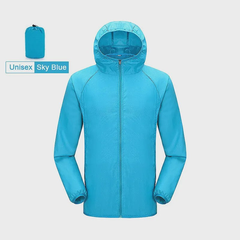 Unisex Winddichte & Waterdichte Outdoor Jas - Sneldrogend & UV-beschermend