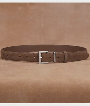 Luxe Dames Riem van Leer met Vierkante Gesp - Verstelbaar voor Jeans & Jurken