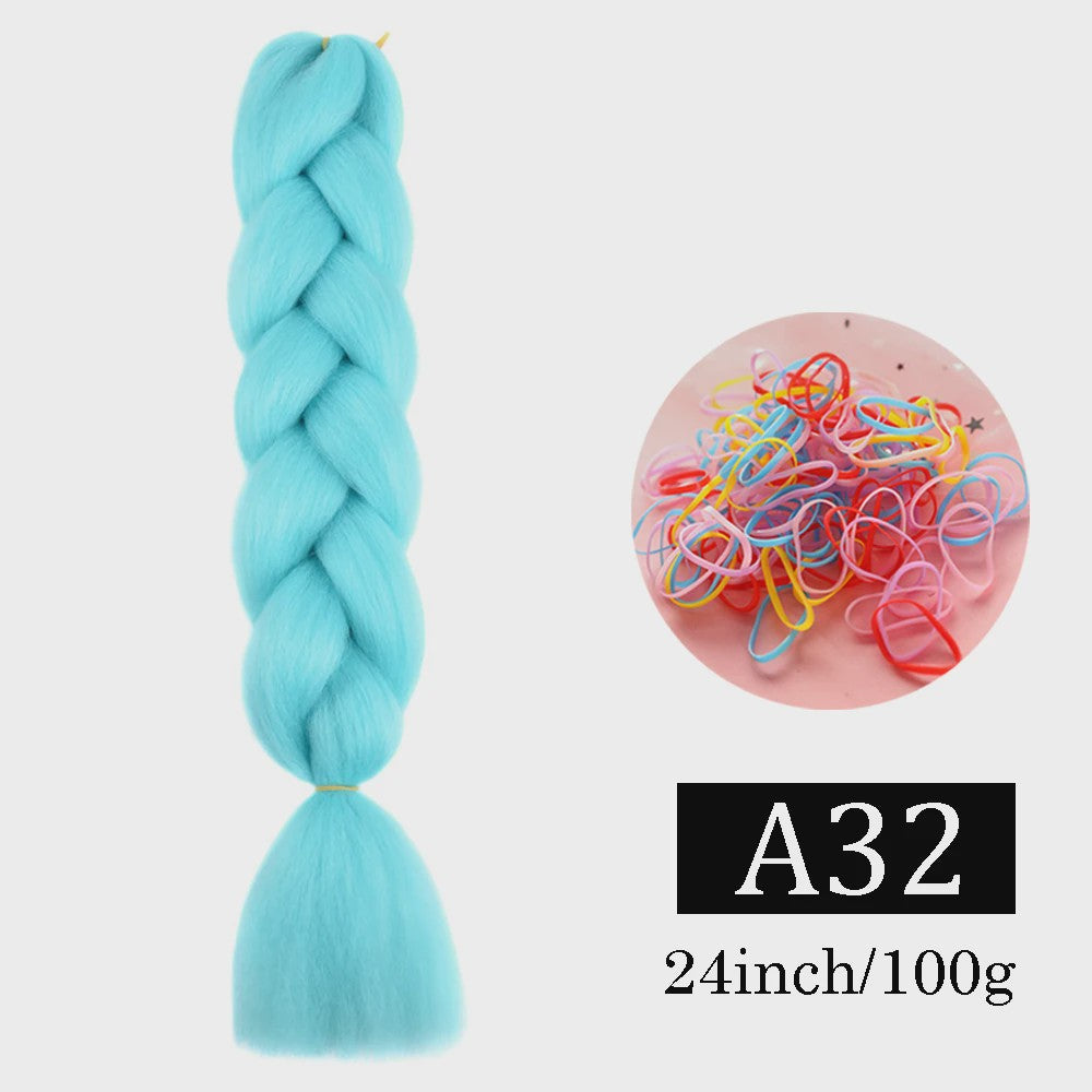 24 Inch Jumbo Braids Haarverlenging - Synthetisch Vlechtkapsel met Ombre Kleuren