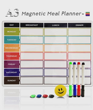Flexibel Magnetisch Weekplanner Whiteboard A3 - Ideaal voor Koelkast & Kantoor