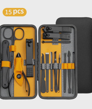 Professionele Manicure & Pedicure Set - 10/15/25 Stuks - Roestvrij Staal - Inclusief Draagbare Koffer