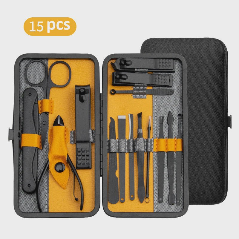 Professionele Manicure & Pedicure Set - 10/15/25 Stuks - Roestvrij Staal - Inclusief Draagbare Koffer