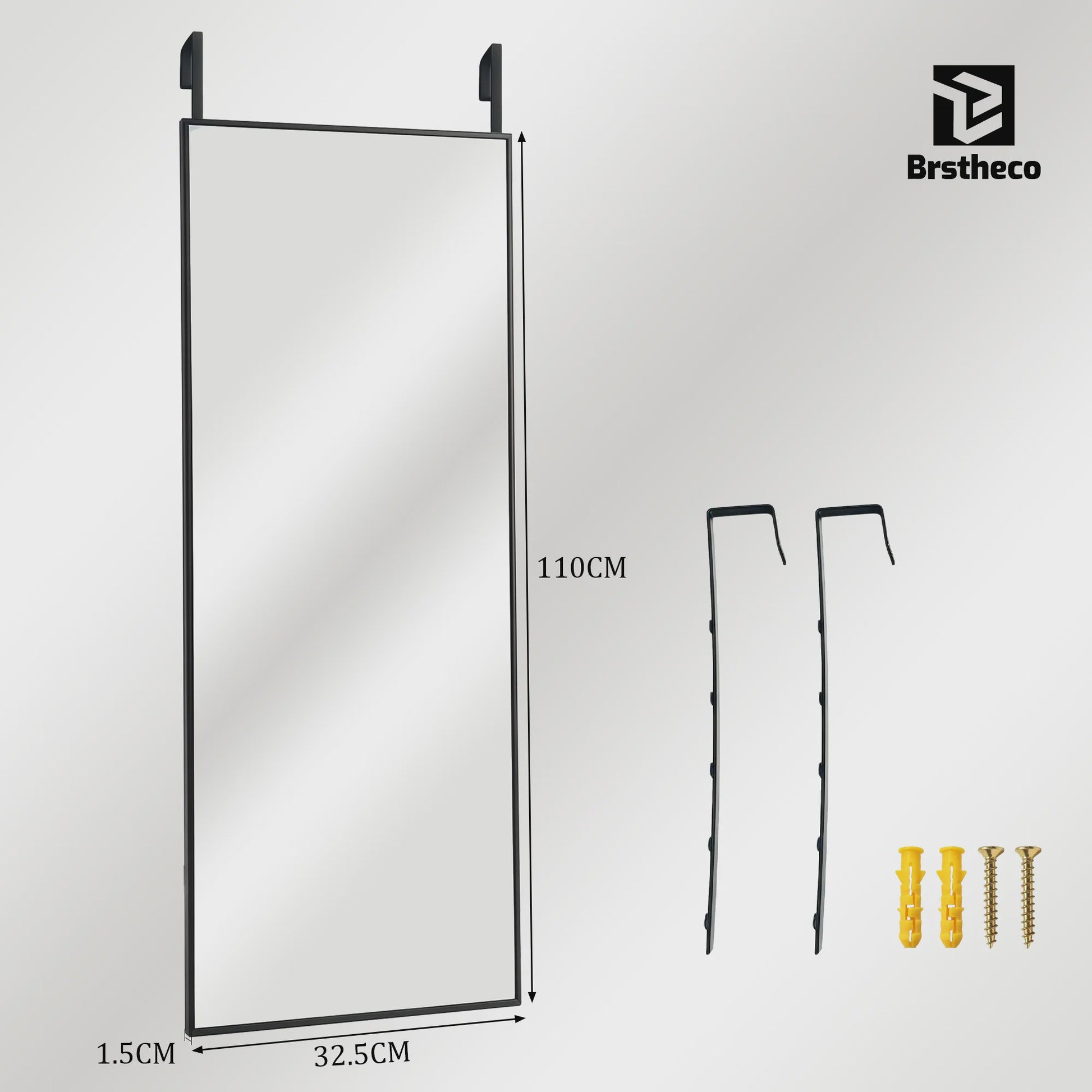 Grote Staande Spiegel 160x48cm - Volledige Lengte Spiegel met Aluminium Frame & HD Glas
