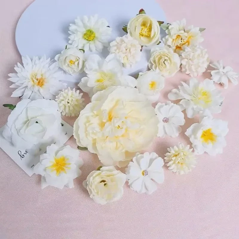 Mix van Zijden Kunstbloemen: Rozen & Meer voor Bruiloft, Huisdecoratie & DIY Knutselen