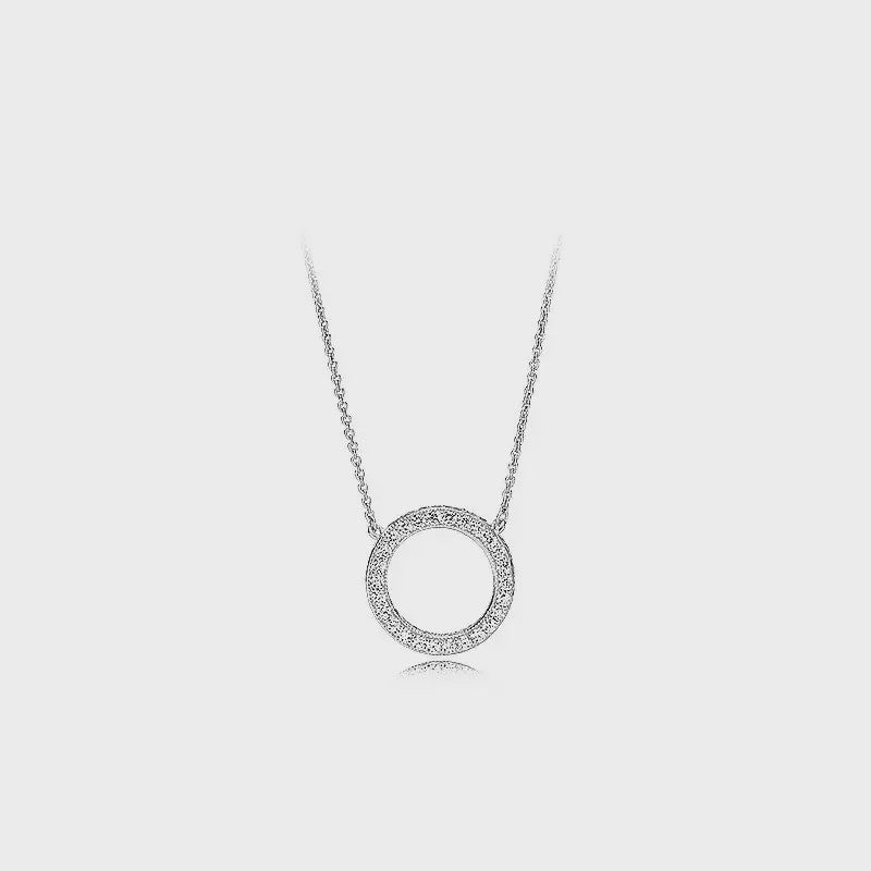 Chique Zilveren Ketting met Hanger: Hart, Zirkonia of Cirkel - DIY Sieraden voor Dames