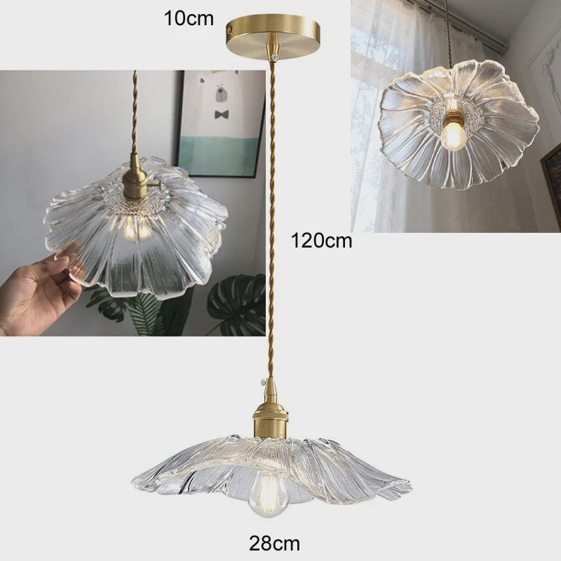 Vintage Bloemen Glazen Hanglamp - Sfeervolle Decoratie voor Woonkamer & Slaapkamer