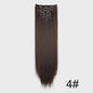Synthetische Haarverlenging Set: 6 Delen Clip-in Extensions 60cm Lang & Steil