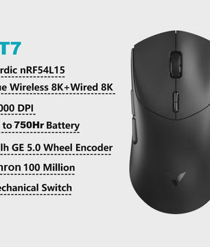 Rapoo VT7 MAX Draadloze Gaming Muis: 8K Polling Rate, Ultralicht & 750u Batterij