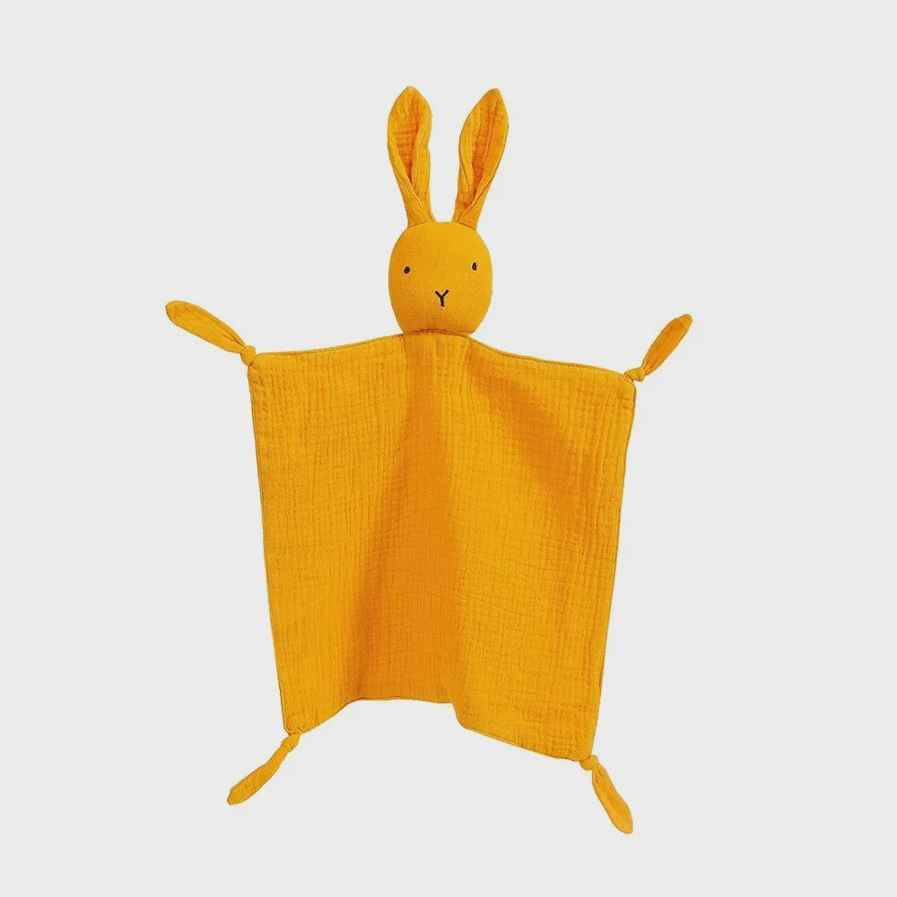 Zacht Muslin Baby Knuffeldoekje met Konijn - Comfort & Slaapmaatje voor Pasgeborenen