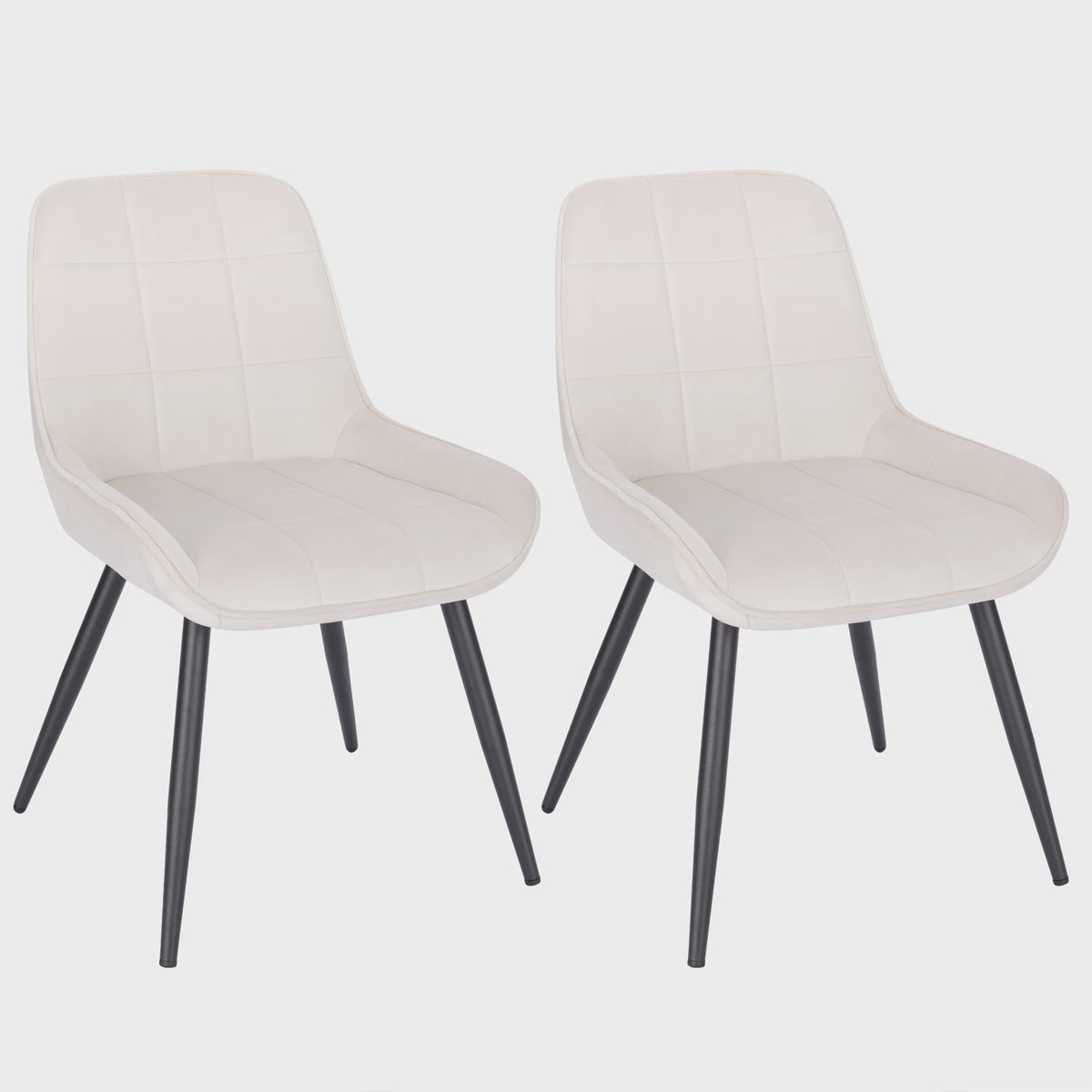 Set van 2 Ergonomische Velvet Eetkamerstoelen - Scandinavisch Design