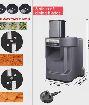 Professionele Elektrische Groentesnijder 3-in-1: Snijden, Raspen & Blokjes