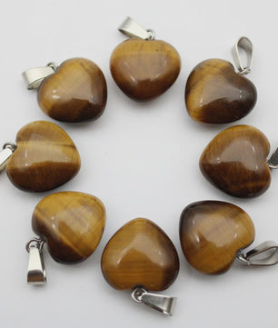 30x Natuursteen Hart Hangers (Amethist/Kwarts/Agaat) - DIY Sieraden Maken