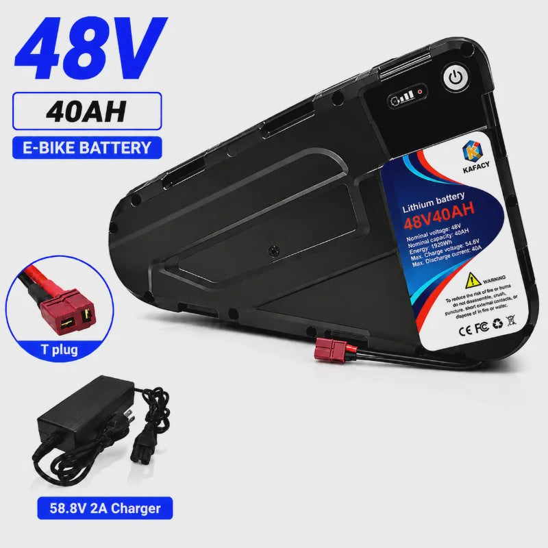 52V 20Ah-40Ah Lithium E-bike Batterij voor Elektrische Fietsen (500W-3000W Motor)