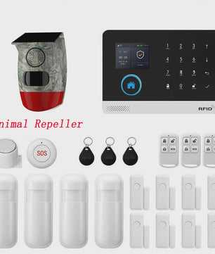 Slim Beveiligingssysteem voor Thuis: WIFI/GSM Alarm met Deur- en Bewegingssensoren, Tuya & Alexa Compatibel