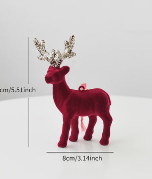 Kerstdecoratie: Pluche Herten Ornament voor Kerstboom of Bureau