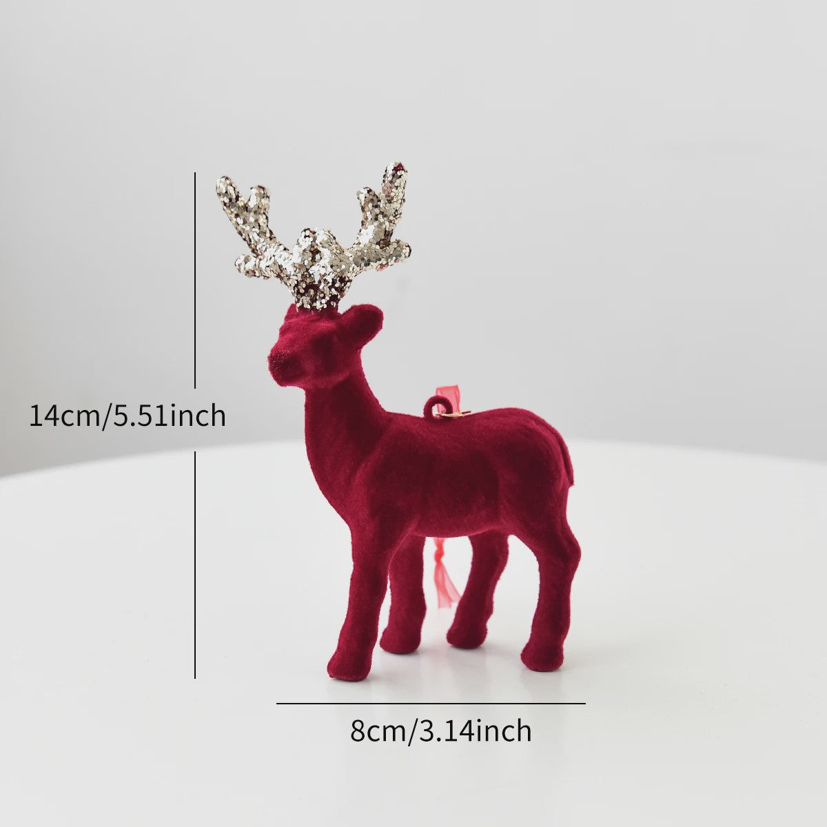 Kerstdecoratie: Pluche Herten Ornament voor Kerstboom of Bureau