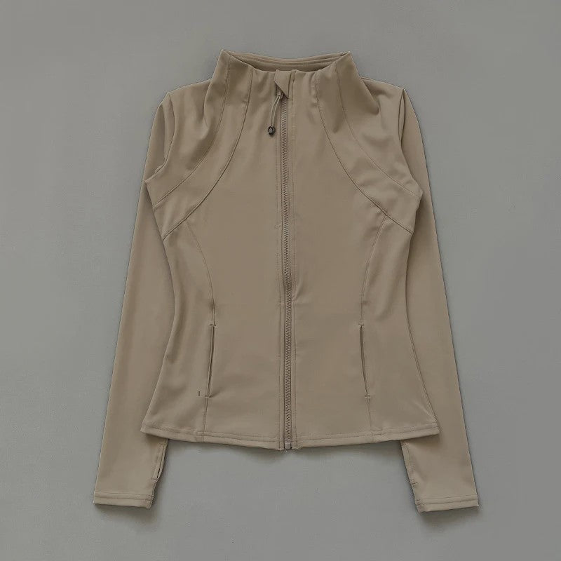 Dames Sportjack met Lange Mouwen - Windbreaker Stijl voor Running, Yoga & Workouts