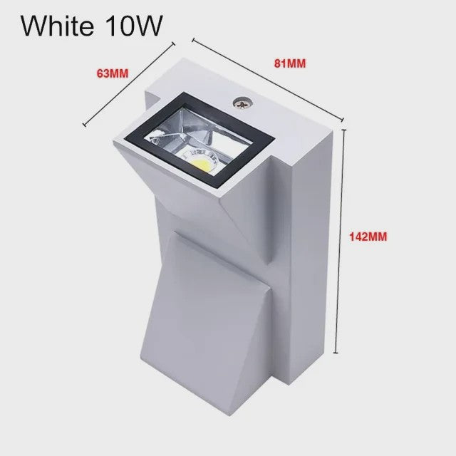 Moderne LED Wandlamp IP65 Waterdicht - Binnen & Buiten - 5W/10W Up/Down Licht - Kubus Design voor Tuin & Portiek