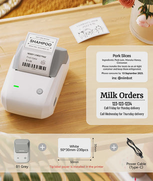Niimbot B1 Draadloze Thermische Labelprinter - Ideaal voor Kleine Bedrijven, Huis & Cadeaus