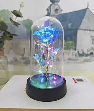Eeuwige Roos met LED Licht - Magische Folie Bloem voor Valentijn, Kerst & Decoratie