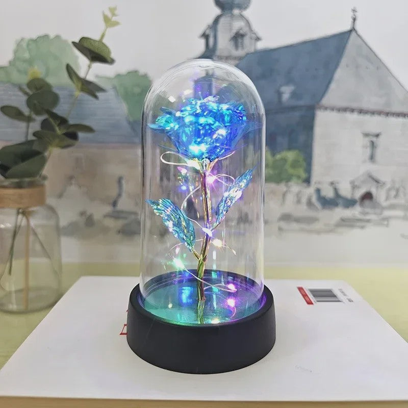 Eeuwige Roos met LED Licht - Magische Folie Bloem voor Valentijn, Kerst & Decoratie