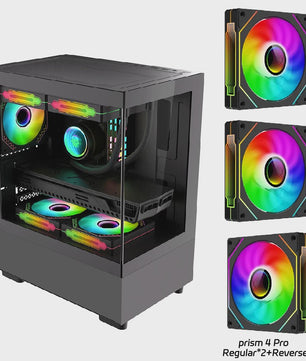 WJCOOLMAN Xuanwu Mini/Pro PC Behuizing - M-ATX/ITX, 270° Panoramisch Uitzicht