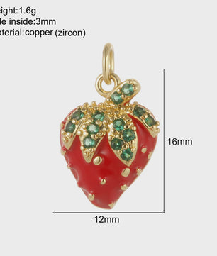 Gouden Bedeltjes Fruit & Drankjes met Zirkonia - Sieraden Maken