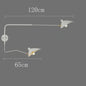 Industriële Zwarte Aluminium Wandlamp met Lange Arm - Verstelbaar LED Licht