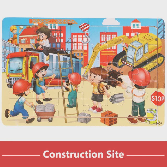 Houten 3D Montessori Puzzel - 30 Delen met Vrolijke Dieren - Educatief Speelgoed voor Kinderen