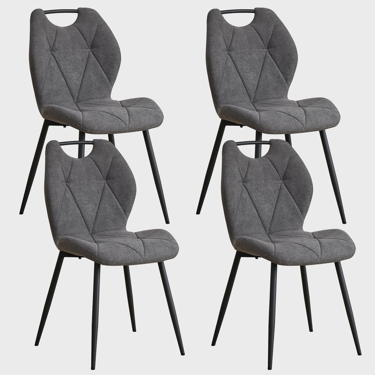 Set Eetkamerstoelen Nordic Stijl - Comfortabel Velvet met Metalen Poten (Per 2, 4 of 6)