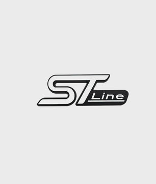3D Metalen ST Line Grille Embleem Badge Chrome Sticker voor Ford