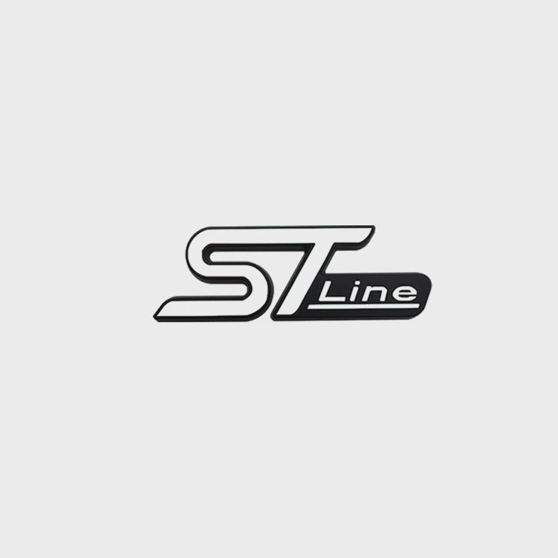3D Metalen ST Line Grille Embleem Badge Chrome Sticker voor Ford