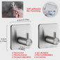 Set Badkamer Accessoires: Handdoekrek, Toiletrolhouder, Haak & Ring - Zwart