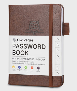 Wachtwoordenboek met Alfabetische Tabs - Hardcover Logboek & Adresorganizer