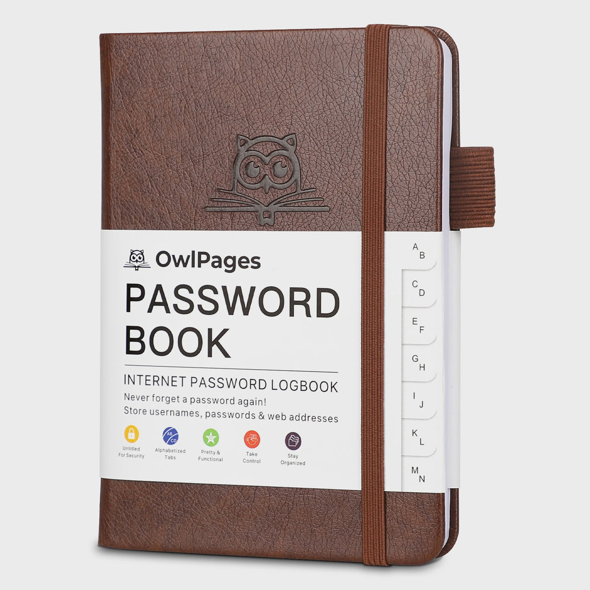 Wachtwoordenboek met Alfabetische Tabs - Hardcover Logboek & Adresorganizer