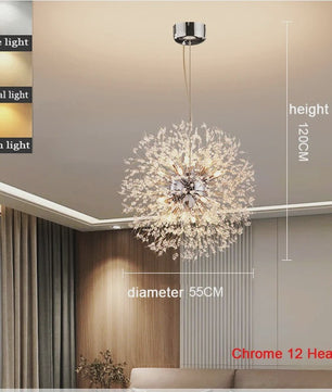 Moderne Bloemvormige LED Hanglamp - Sterrenhemel Effect voor Woonkamer & Eetkamer