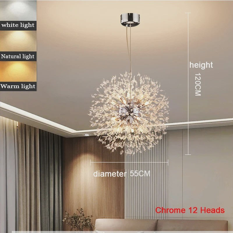 Moderne Bloemvormige LED Hanglamp - Sterrenhemel Effect voor Woonkamer & Eetkamer