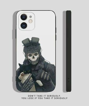 Call of Duty Ghost iPhone Hoesje - Zwart Siliconen Shockproof Beschermhoes